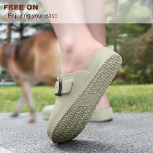 Image of KEMISANT Women Clogs,Comfortable Mules Sandals Slippers Nurse Garden Shoes Unisex for Men Cushioned Support