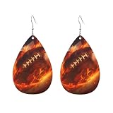 Pendientes Largos De Cuero, Fútbol Patriótico Apasionado, Pendiente De Lágrima, Moda, Vintage, Pendientes Cuero Para Cumpleaños Mujeres Decoración