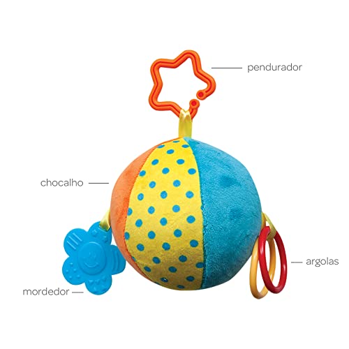 Bola Plush Com Mordedor, Buba, Colorido