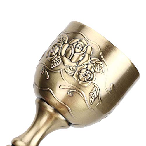 Taça de Vinho Vintage, Taça de Vinho Tinto de Metal Europeu, Decoração de Arte Artesanal Ornamentos