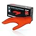 Produktbild PRO FIT Nitril-Einweghandschuh 50er Pack  Premium Montagehandschuhe, Chemikalienschutzhandschuhe, Diamant-Muster, Latexfrei & ungepudert - 24cm, Orange, Gr. L