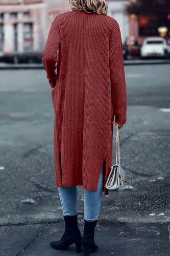 Image of Danedvi Long Cardigan Sweaters Women Trendy Open Front Coat with Pockets
