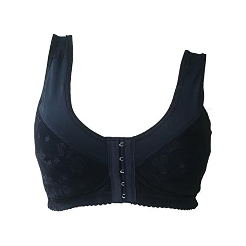 BIMEI Front-Closure Bra Mastectomy Bra Pocket Bra for Silicone Breastforms8515 - Black - 38D Cover