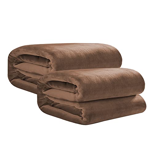 Opiniones de Cobertores , listamos los 10 mejores. 45 Bluelander Cobija Matrimonial, Franela de Alta Calidad, Frazada Cómoda y Calientita Tejido Suave y Cálido, Manta de 100% Poliéster Ultrasuave, Calidad Premium (2, Café,...