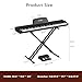 UMOMO U-723 88 Key Digital Piano Keyboard with Piano X Stand, Full Size Electric Piano with Headphone, 3 Pedal, Electronic Piano for Beginner, Adults, Black