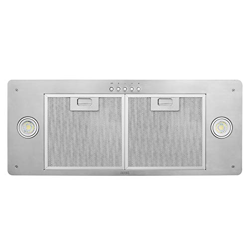 Kobe Inx2730Sqb-700-2 Brillia 30-Inch Built-In/ Insert Range Hood, 3-Speed, 550 Cfm, Led Lights, Baffle Filters #TOP4