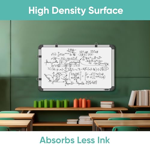 Image of YAJNAS Non-Magnetic 1.5x3 feet Double Sided Whiteboard & Chalkboard Both Side Writing Board with 1 Marker and 1 Duster - Set of 3 Items