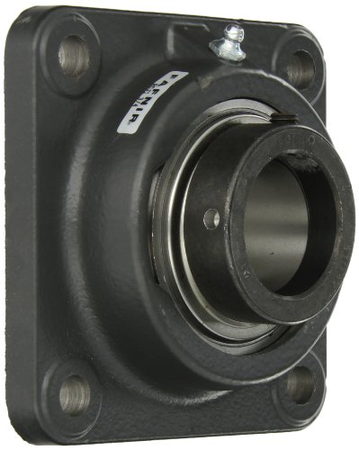 Timken RCJ1 3/4 Flange Unit, 4 Bolt Holes, Industrial-Duty, Relubricatable, Non-Expansion, Cast Iron, Eccentric Locking Collar, Inch, 1-3/4" Bore Diameter