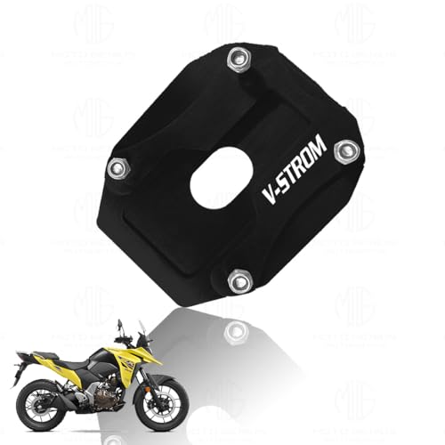 Image of Metal Side Stand Extender Replacement for V-Storm Motorbike | Durable Black Finish, Easy Installation, Enhanced Stability