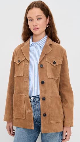 Madewell Women's Long Chore Blazer in Suede2