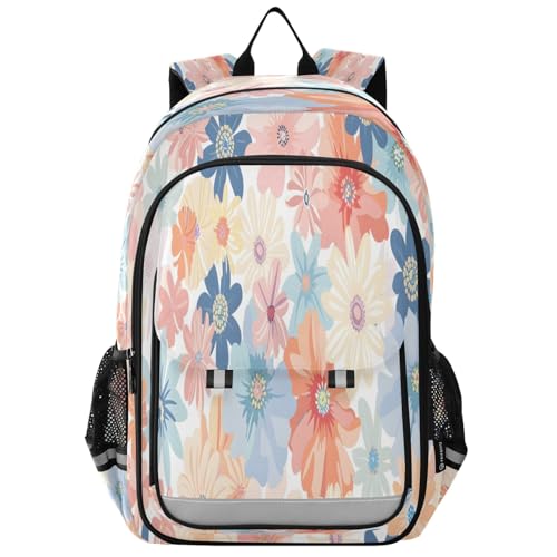 Sac à dos d'école confortable avec motifs floraux ergonomiques