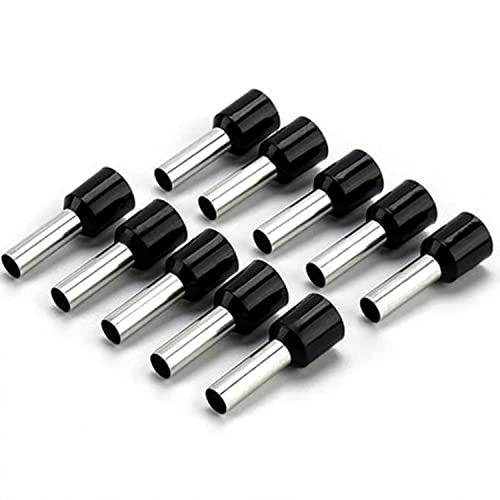 Image of 100 Pcs Wire Ferrules Kits, 2 AWG Wire Ferrule Connectors E35-16 Insulated Ferrule Pin Cord End Terminals, Red Black