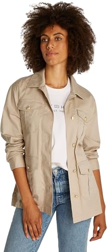 Giacca-Camicia Gold Button Utility con Taschini sul Petto Sandalwood XL donna beige