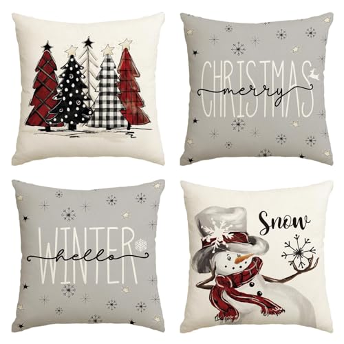 Artoid Mode Schneemann Schneeflocken Prüfen Bäume Weihnachten...