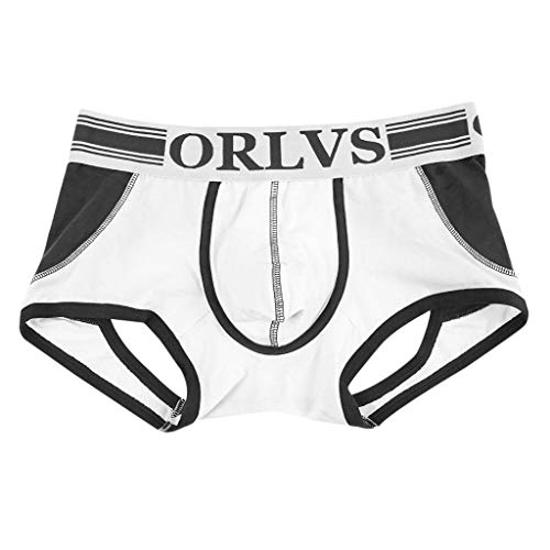 Braguitas Lencería Erotica de Hombre Calzoncillos bóxers Moda Color Sólido Cómodo Transpirables Sexy Ropa Interior Camisón Perspectiva Bragas eróticas para Gay MMUJERY