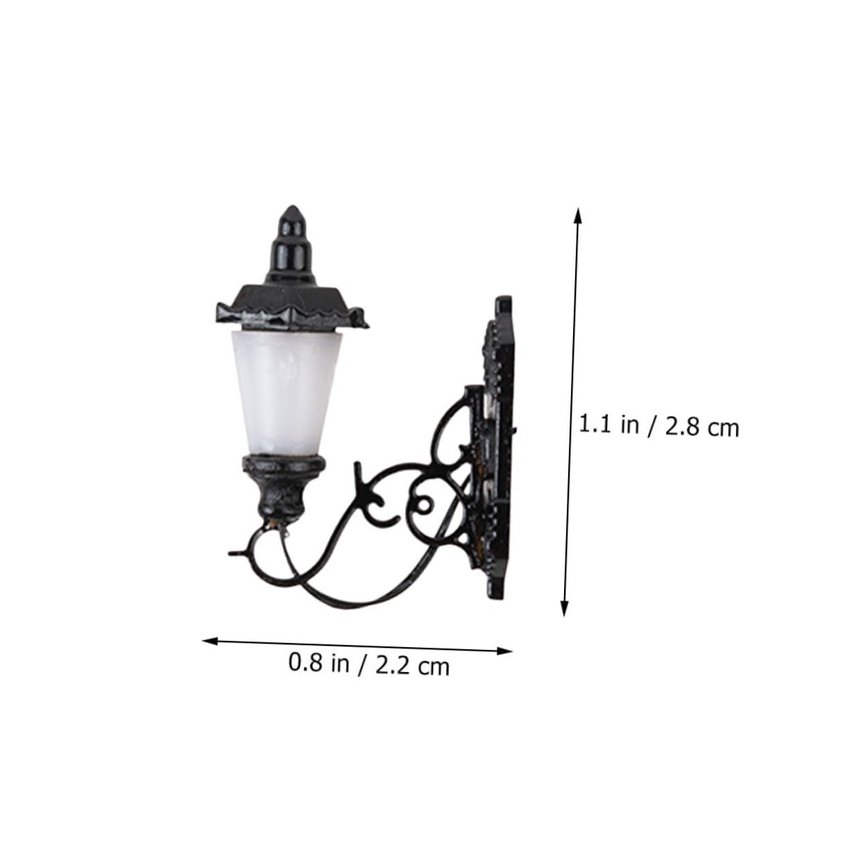 NUOBESTY 4Pcs Miniature Luminous Wall Lamps for Sand Table Decor Tiny LED Wall Light Models with Warm Glow for DIY Mini Homes Realistic Decor Accessories for Houses