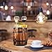 VOSAREA Wood Wine Barrel Decor Vintage Oakes Aging Barrels Decorative Whiskey Barrel Bucket Flower Planter Container Water Wishing Well Pail for Home Kitchen Bar Summer Party Decor