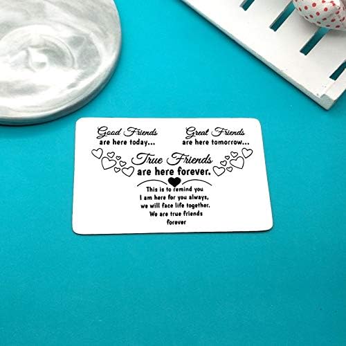 Gifts for Best Friend Engraved Wallet Card for Best Friend We are True Friends Forever Graduation Christmas Birthday Gifts Friendship Gifts for Best Friend