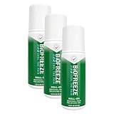 Biofreeze 13451 Roll-On Pain-Relieving Gel, 2.5 FL oz, Green Topical, Arthritis, Strains, Bruises, & Sprains (7.5 Fl Oz (Pack of 3), 3, Count)