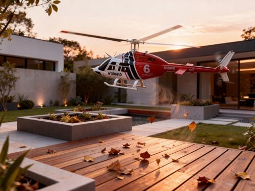 Image of C138 206 Remote Controlled Helicopter Aircraft Plane RC Heli Aileronless 6CH 6-Axis Gyroscope Altitude Hovering Add Optical Flow Localization 2Battery for Adults Beginners (Red)