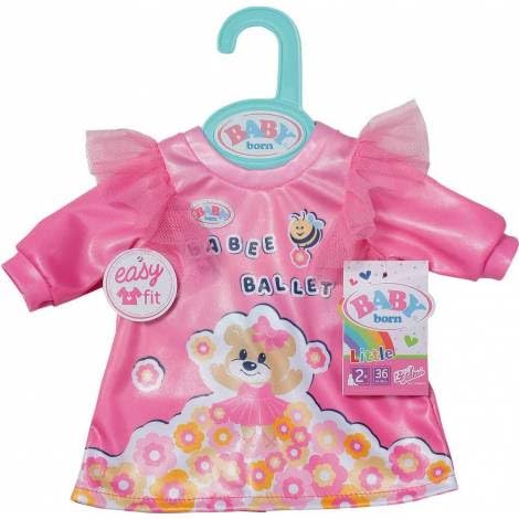 BABY Born Kleine Jurk 834640 – Roze Poppenjurk Met Berenthema Voor 36 Cm Poppen, Inclusief Hangertje, Vanaf 2 Jaar