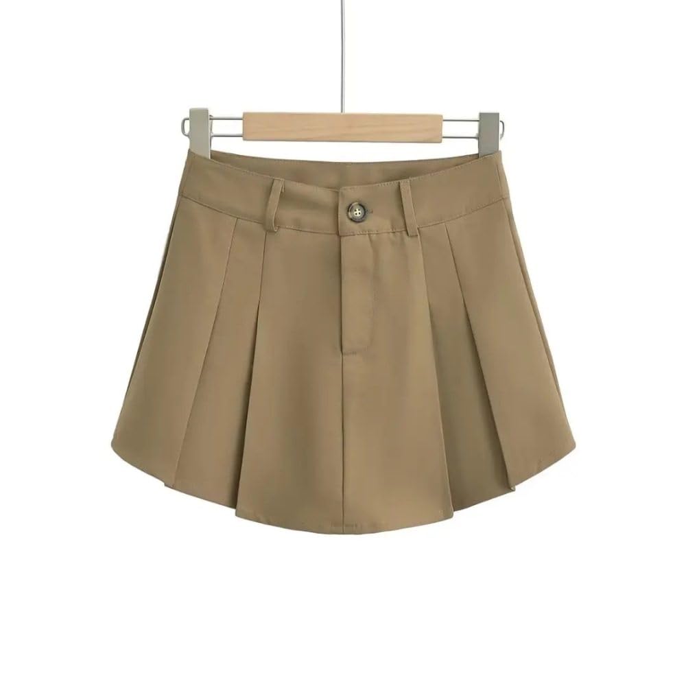 Falda Corta De Mujer - Moda De Verano, Minifalda Lisa De Mujer, Cintura Alta, Cremallera A La Cadera, Faldas Maxi Sexis para Mujer, Otoño