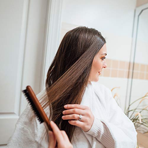 Grannaturals Teasing Boar Bristle Hair Brush For Women - Slick Back Comb With Rat Tail Pick thumb #3
