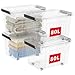 Produktbild Cetomo 80L*4 Aufbewahrungsboxen, Rillen-verstärkte Kunststoffboxen mit Rollen & Deckeln, Stapelbare Aufbewahrungskiste, Ordnungsboxen für Zuhause und Büro, PP, Transparent, 80L (4er Pack)