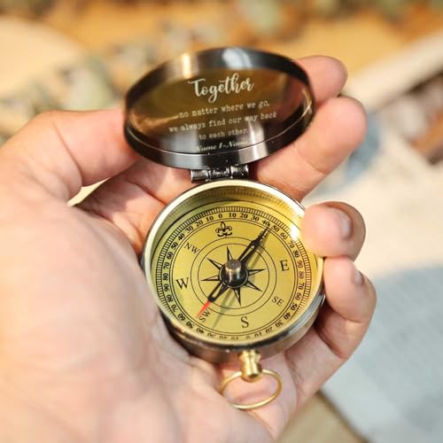 Brújula de bautizo personalizada para niños grabada miniatura 2