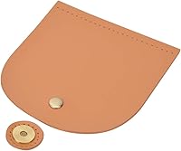 Vista 2 de Zerodis Accesorios de costura de cuero DIY, bolsa Flip Cover Split cuero hebilla magnética oval monedero inferior para ganchillo 5.0x5.4 in