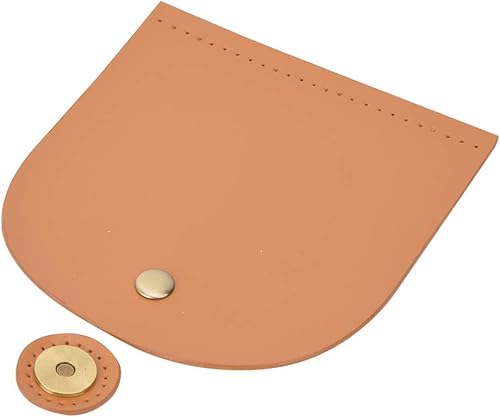 Miniatura 2 de Zerodis Accesorios de costura de cuero DIY, bolsa Flip Cover Split cuero hebilla magnética oval monedero inferior para ganchillo 5.0x5.4 in