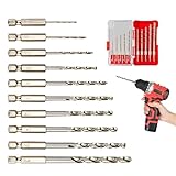10 TAILLES DE PRÉCISION DANS UN SET: Comprend des diamètres courants (1,5/2,0/2,5/3,0/3,5/4,0/4,2/4,5/5,0/6,0 mm) pour une variété de travaux de bricolage et professionnels. Le coffret de rangement pratique en plastique robuste protège vos forets coniques en toute sécurité et clairement.