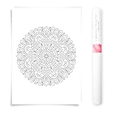 Generisch Poster zum Ausmalen Blumen Mandala 50x70cm – 
