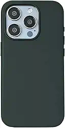 Capa Case Capinha De Couro Para iPhone 15 15 Pro iPhone 15 Pro Max Premium Compativel Com Magsafe (Verde Escuro, iPhone 15)