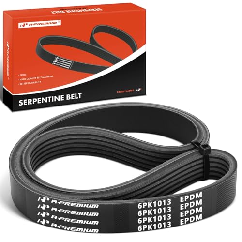 A-Premium 39.69 Inch 252122GGA1 Engine Serpentine Drive Belt Compatible with Hyundai Sonata 15-19, Santa Fe 19-20, Tucson 18-21 & Kia Optima 16-20, Sorento 16-18 20, Sportage 17-22 by A-Premium - Used condition - US$28.35