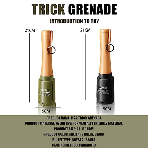 Zhongren Hand Grenades M24 Army Toy Tactical CS Water beads Airsoft Grenade Toys Battle Game Water Bullets Refill BB Shower Rival Role Play Dress Playset Gift for 14+ - Image 8