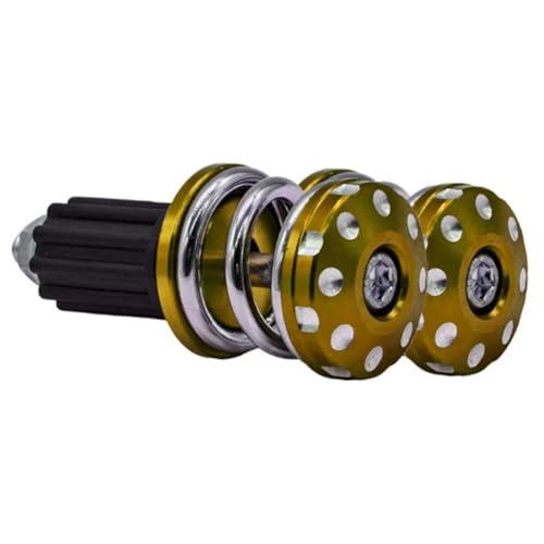 Gettimore Pesas para manillar de motocicleta de 22 mm, tapa de agarre de metal para amortiguación de vibraciones y ajuste universal con diseño elegante en rojo, azul, amarillo, plata, negro y amarillo