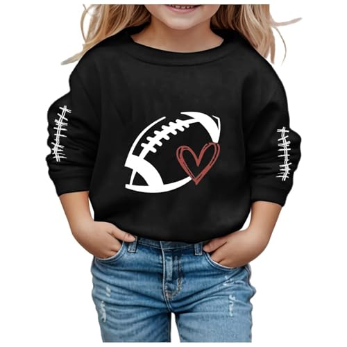 Football Sweatshirts for Girls Boys Game Day Outfits Y2k Long Sleeve Crewneck Pullover Tops Cute Casual Fall Clothes