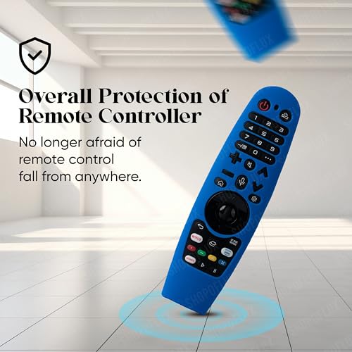 Image of Shopoflux Silicone Full Wrap Case Compatible with LG Magic Remote with Lanyard [Remote Not Included] (Blue)