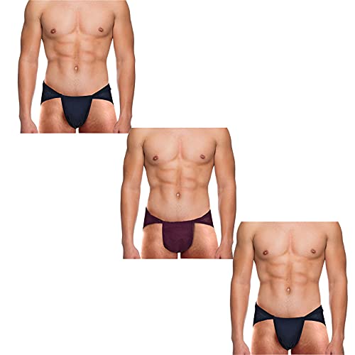 bhondubagus Cotton Gym Men Langot for Gym, Khusti and Physical Activities/Supporter_Blue/Purple_Free Size_Pack of 3-picture-14