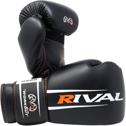 Image of RIVAL Boxing RB60 2.0 Workout Bag Gloves, Hook and Loop Closure - Breathable Mesh Palm, Soft Inner Lining, and Pre-Formed Pro Fit
