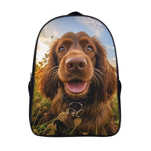 Sac à dos enfant Pastoral Dog à deux compartiments pour école maternelle 40x28cm