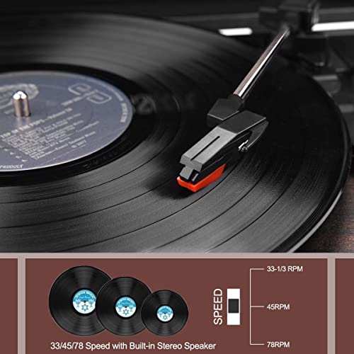 Platine Vinyle Bluetooth, AETKFO Tourne Disque Vinyle 33/45/78 TR/Min avec Haut-parleurs intégrés, encodage du Vinyle au… - Les Beatles, Paul McCartney, John Lennon, RIngo Starr, George Harrison Platine Vinyle Bluetooth, AETKFO Tourne Disque Vinyle 33/45/78 TR/Min avec Haut-parleurs intégrés, encodage du Vinyle au… – Image 4