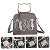 TOYANDONA Damen Pu Umhängetasche Schultertasche Mit Katzenmotiv Langlebig Mittelgroß Vielseitig Für Freizeit Und Alltag #5