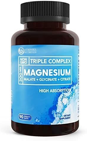 BioEmblem Triple Magnesium Complex | 300mg of Magnesium Glycinate, Malate, & Citrate for Muscles, Nerves, & Energy | High Absorption | Vegan, Non-GMO | 90 Capsules-picture-27