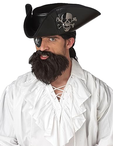 Pirate Captain Beard par California Costumes, fausse barbe noire style corsaire pour déguisement