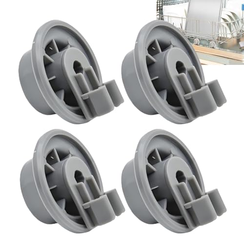4 Stück Spülmaschinen Rollen, Universal Unterkorb Korbrollen für Bosch Siemens Geschirrspüler, Ersatzteile und Zubehör, Rollen für Ober- und Unterkorb, Geräuscharm, Einfache Montage
