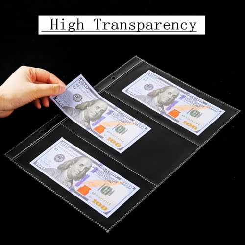 Libro de colección de monedas con fundas anticaída de 386 bolsillos 7