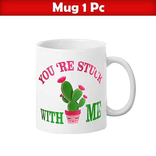 Image of Party Propz Cute Coffee Mug for Gift - 1Pc, 330 ml You're Stuck with Me Printed Cute Mug for Birthday /Anniversary Gift for Husband, Wife, Gifts for Girlfriend, Gifts for Boyfriend