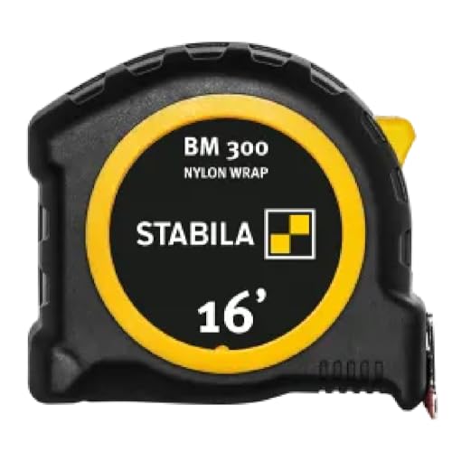 STABILA BM 300 Pocket Tape Measure, Inch Scale, 16 Inches, Cat. Number 30516